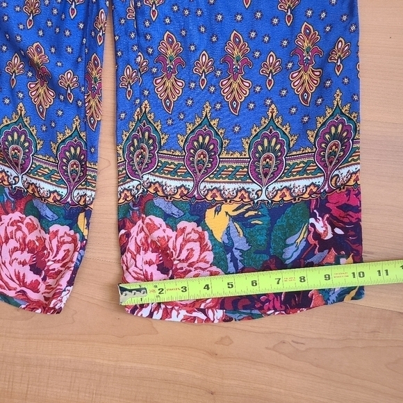 Anthropologie Ett:twa Bohemian Floral Hem Wide-leg Pants - Picture 8 of 16